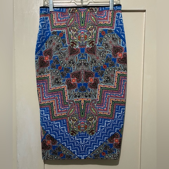 Bisou Bisou Size Large L Pencil Skirt Y2K Stretchy 
Michelle Bohbot Fitted - Picture 4 of 7